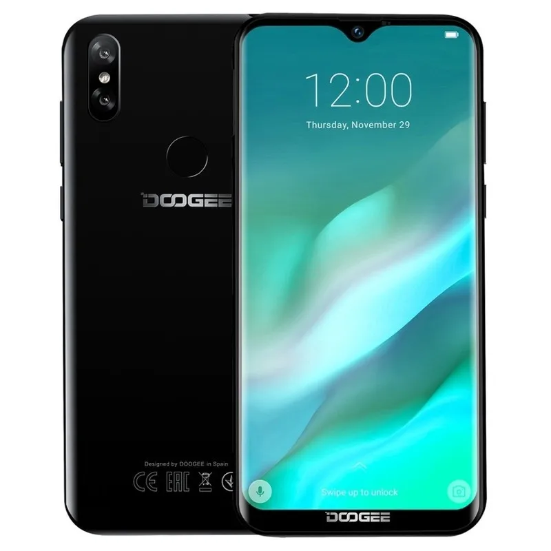 Doogee Y8 Android 9 0 телефон 3 Гб ОЗУ 16 ПЗУ 6 1 дюймов 19:9 полный экран с каплями воды MTK6739