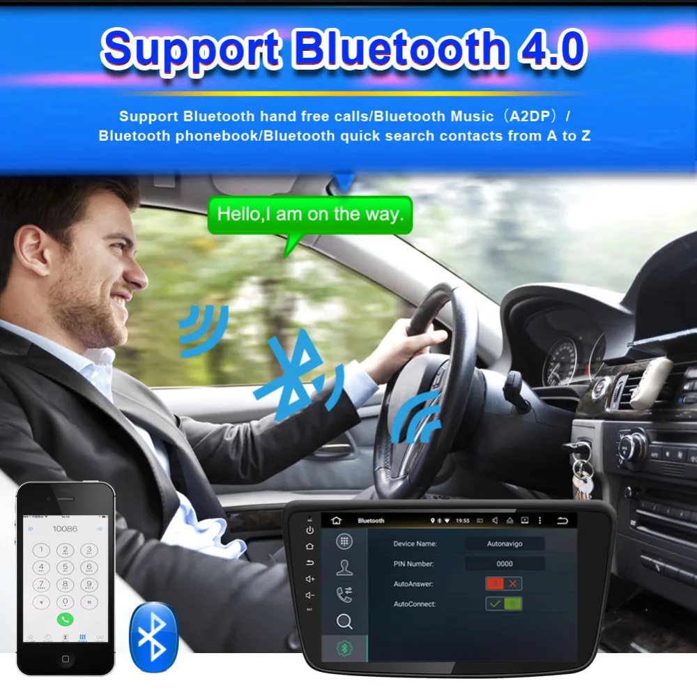 Автомагнитола 8 дюймов Full Touch 4 Гб ROM Android 0 Восьмиядерный автомобильный