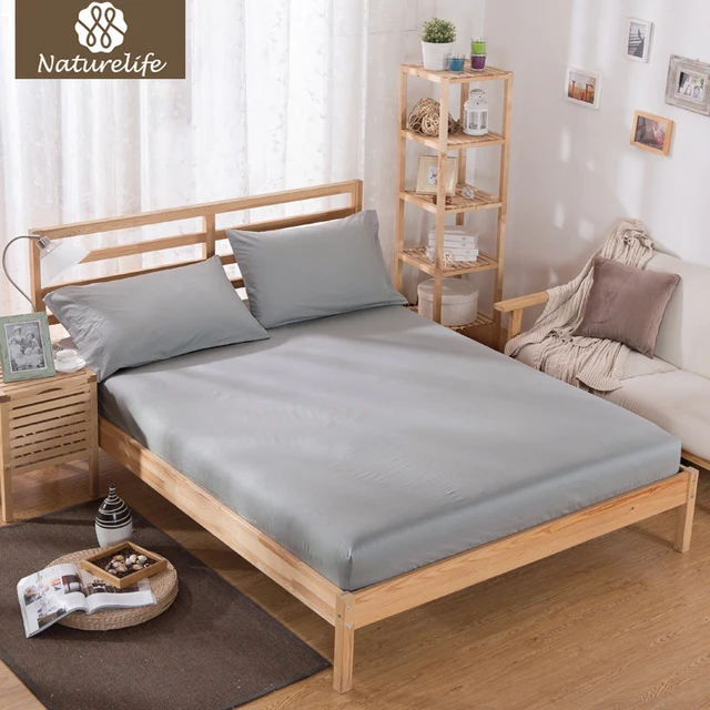 naturelife solid color fitted bed sheet bedding cover soft mattress microfiber sheets pilling
