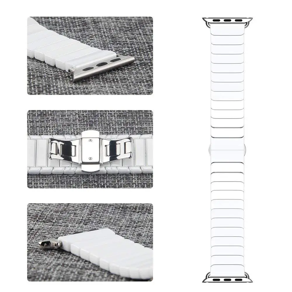 Керамический ремешок в виде бабочки для apple watch 5 4 44 мм 40 iwatch series 3 2 1 наручных часов