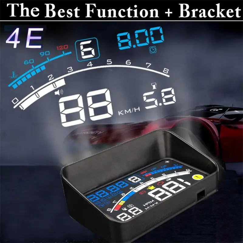 Новый оригинальный 5 дюймов ASH 4E автомобиля OBD2 II EUOBD HUD Дисплей с кронштейном