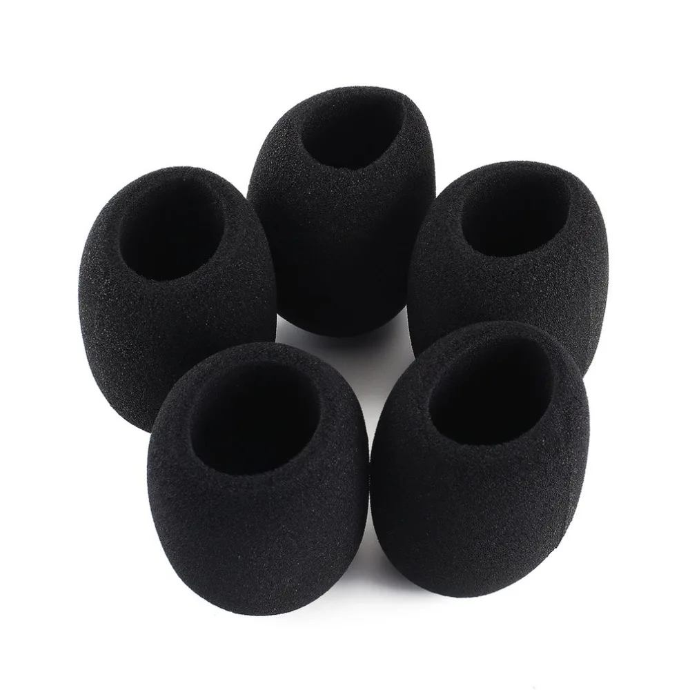 5pcs Headset Replacement Foam Microphone Cover Mic Cover Windshield Headset Wind Shield Pop Filter Mic Cover Foam