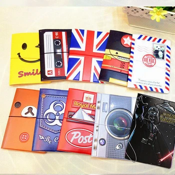 

ALIEME Passport Holders Fashion 3D Cartoon Spiderman Star Wars Travel Passport Cover PVC Leather Business ID Card Credit Cover