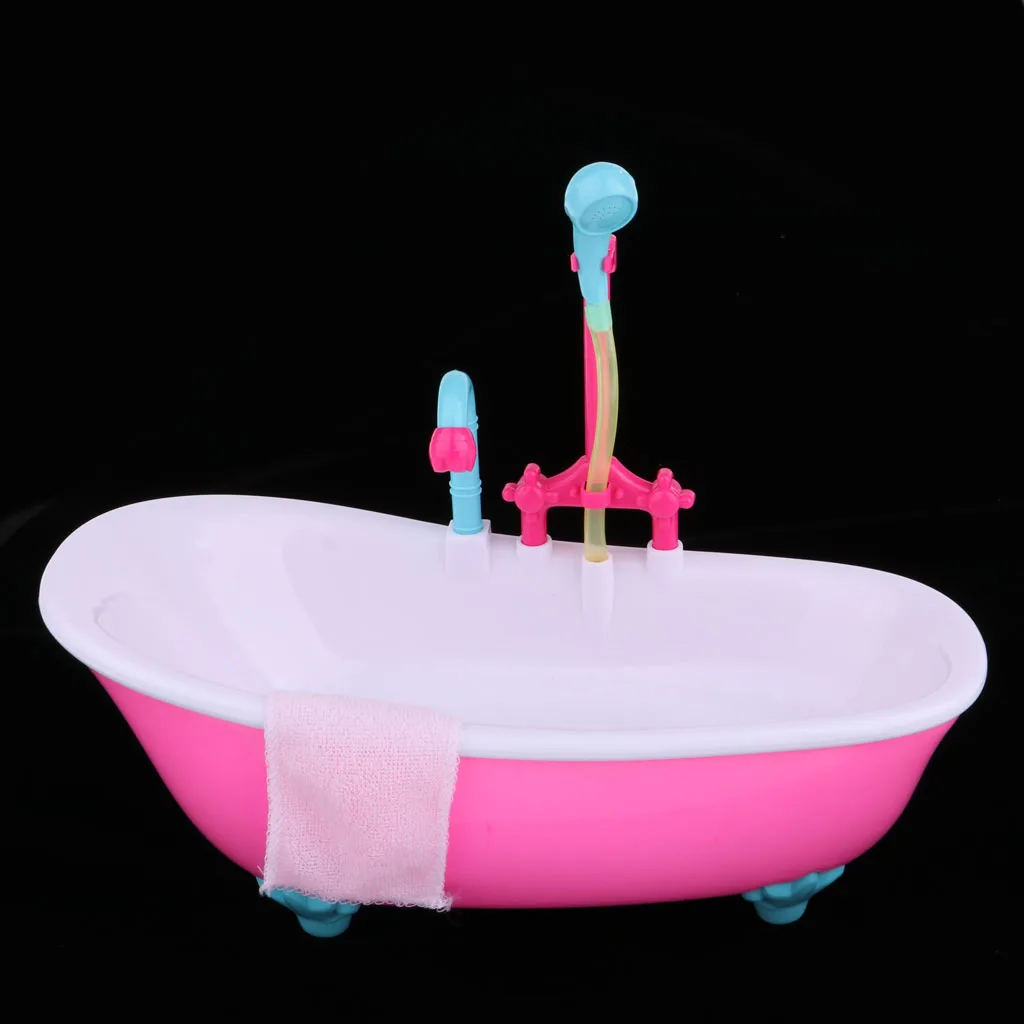 Miniature Bathroom Bathtub Simulation Baby Supplies for 9-11inch Reborn Doll MellChan Doll Bedroom Accessories