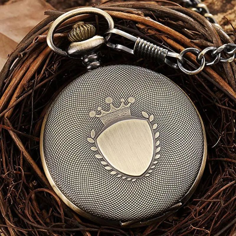 Ретро гравированные кварцевые карманные часы Fob цепи часы для псевдо-антиквариат для мужчин и женщин римское ожерелье с цифрами флип прямые поставки часов