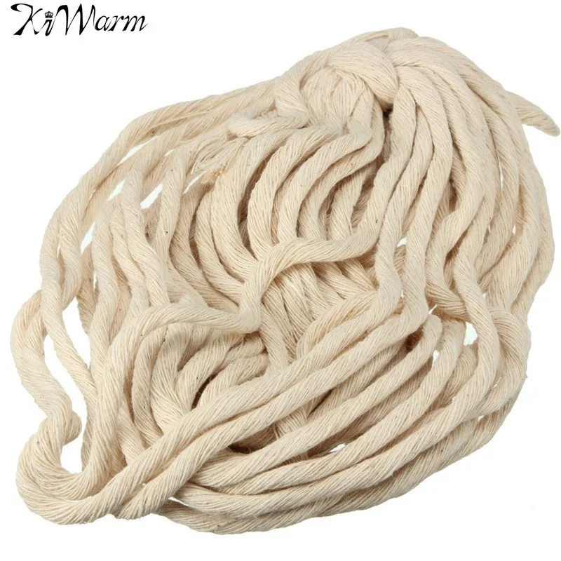 

KiWarm High Quality 10 meters Dia.2-3mm Braided Cotton Core Candle Making Wick For Kerosene Burner Stove Oil Lamp DIY Accessory
