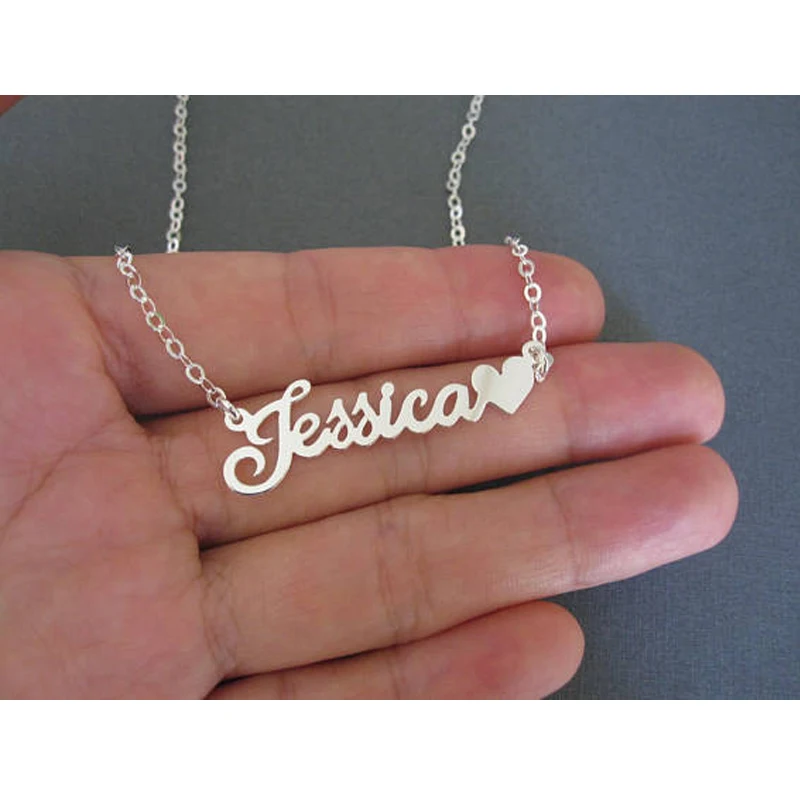 

Stainless Steel Personalized Name Plate Jewelry Customized Design Family Jewelry Gift Letters with Names Necklace FOR Kids, Wife