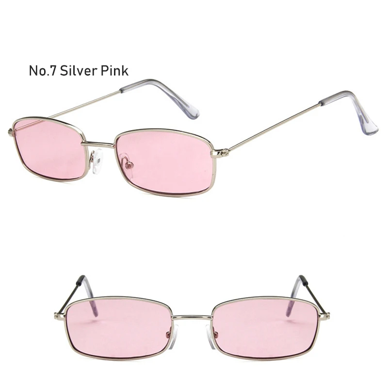 Ретро маленькие прямоугольные солнцезащитные очки для мужчин и женщин винтажные красные Солнцезащитные очки женские тонкие мягкие металлические оправы очки оттенки очки UV400
