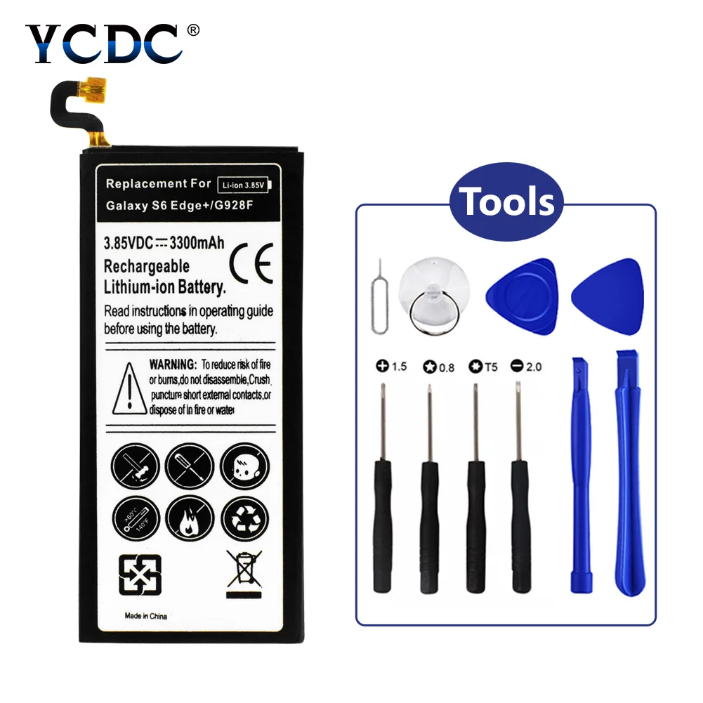 

Battery For Samsung Galaxy S6 Edge Plus (Edge+/G9280) G928F G928A G928P G928T G928V G928S G9287 3.85V 3300mAh + opening Tools
