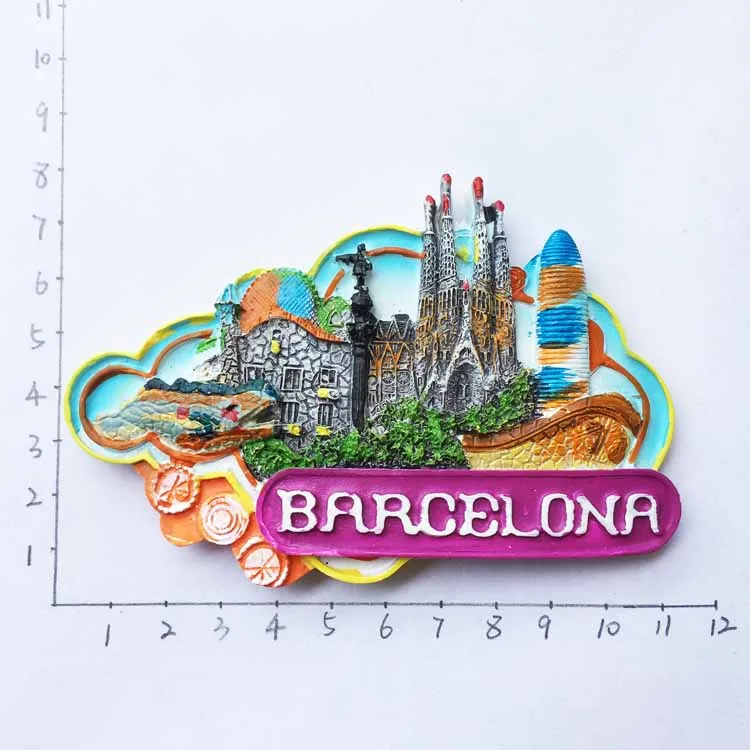 Details about   Barcelona Spanien Kühlschrankmagnet Souvenir 52mm x 77mm Fridge Magnet 