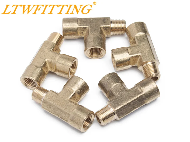 LTWFITTING Brass Pipe Fitting 1/8 Male x 1/8 Female x 1/8