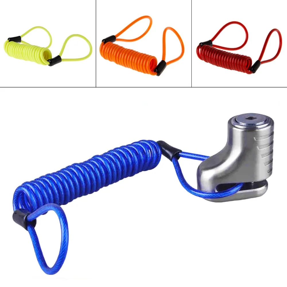 

1.2m 4 color Bicycle Lock Reminder Elastic Rope Anti Theft Bike Motorcycle Scooter Spring Cable Wire