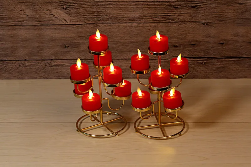 Упаковка из 6 Красное или белое светодиодный Чай свет свечи vela светодиодный Батарея-приведенный в действие беспламенные Свечи церковь Танцы перемещение