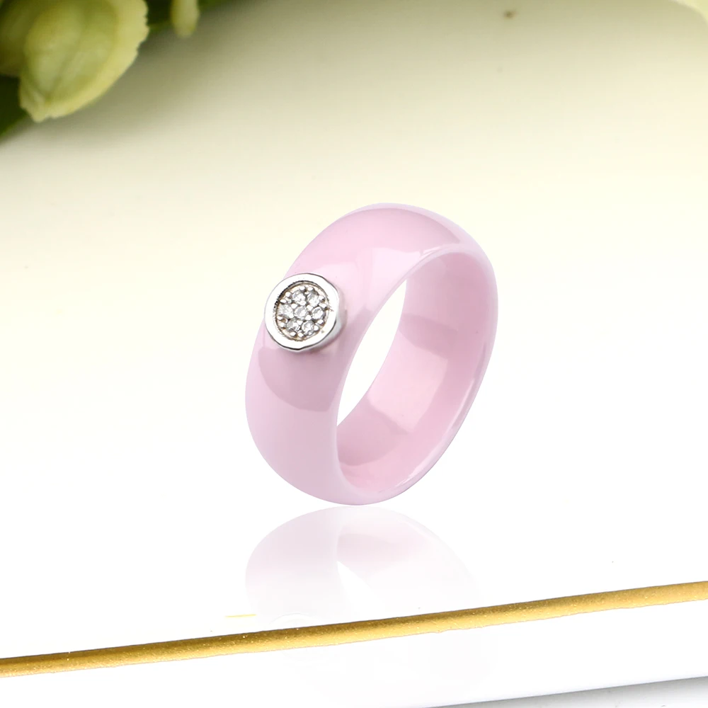 Women Rings Smooth Curved Surface Ceramic Jewelry Christmas Engagement Gift finger rings fashion rings engagement rings fashion ring