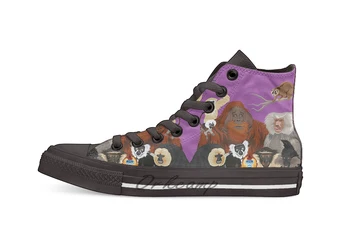 

I Am Thankful For Primates Novelty Design Casual Canvas Shoes Custom shoes Drop Shipping