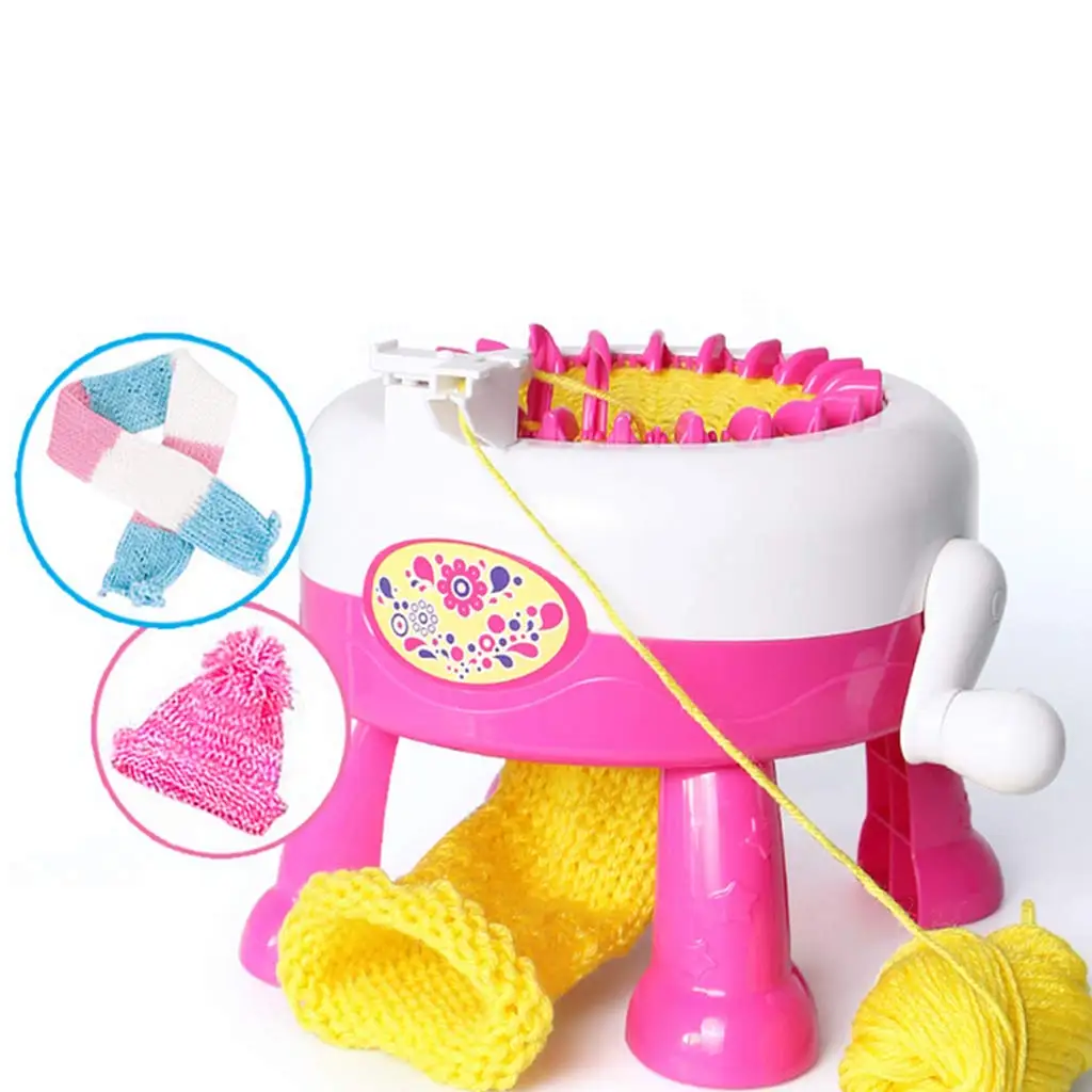 

22-Pin Knitting Machine Crank Weaving Machine DIY Crafts Learning Educational Toys Birthday Gift for Children Toddler Kids