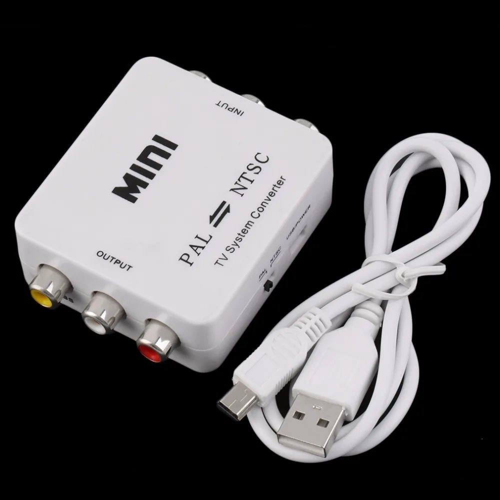 PAL NTSC SECAM To NTSC PAL TV Video System Converter Switcher Adapter Male Female Unshielded