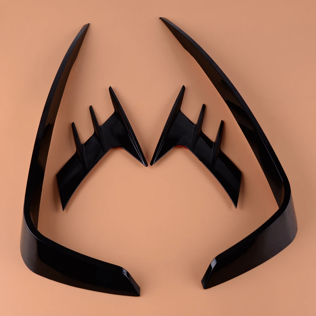 

DWCX 4 PCS ABS Bright Black Front Fog Lights Lamp Eyebrow Cover Trim Accessories Shell Fit for Honda Accord 2018 2019