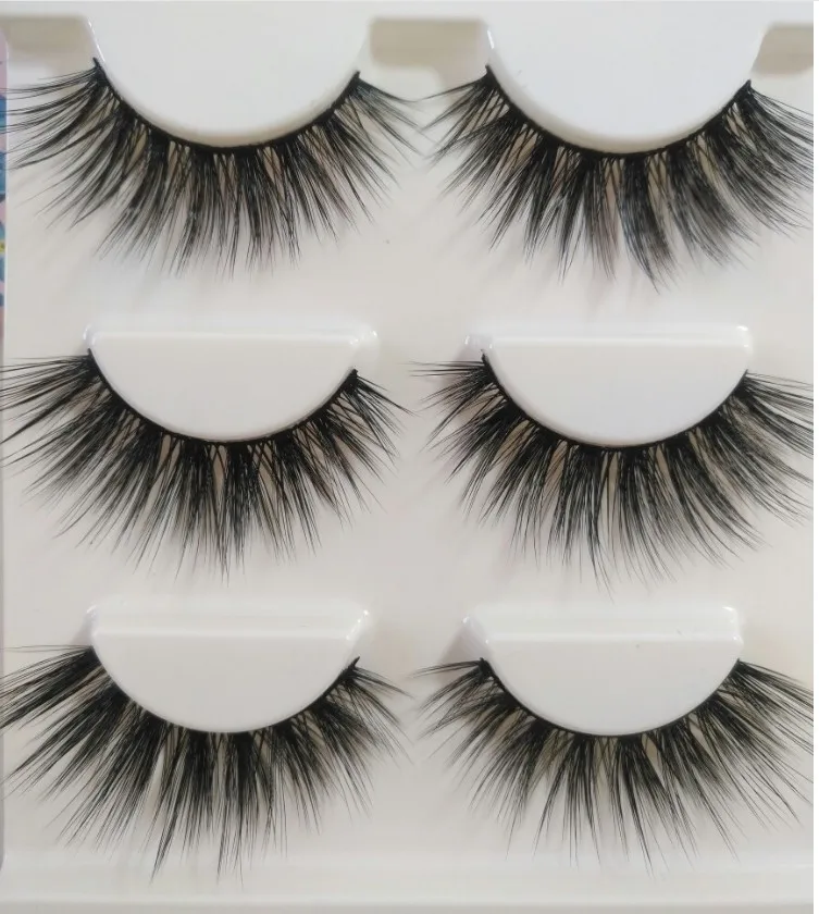 New Sexy 100 Handmade 3D Protein silk lashes Beauty Thick Long False silk Eyelashes Fake Eye