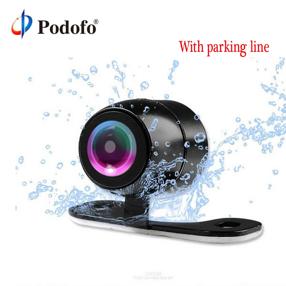 Podofo Car Rear View Camera Waterproof Car Rearview Camera Car Park Monitor Wide Degree Mini Car