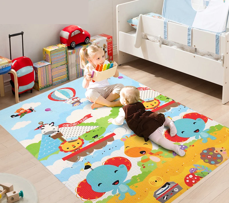 6pcs baby XPE splicing mat double pattern Children thick insulation moisture proof crawling mat