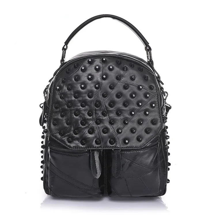 

Woman Backpacks genuine leather school backpack for school students black women String backpack Leather Woman Back Bag WHB28