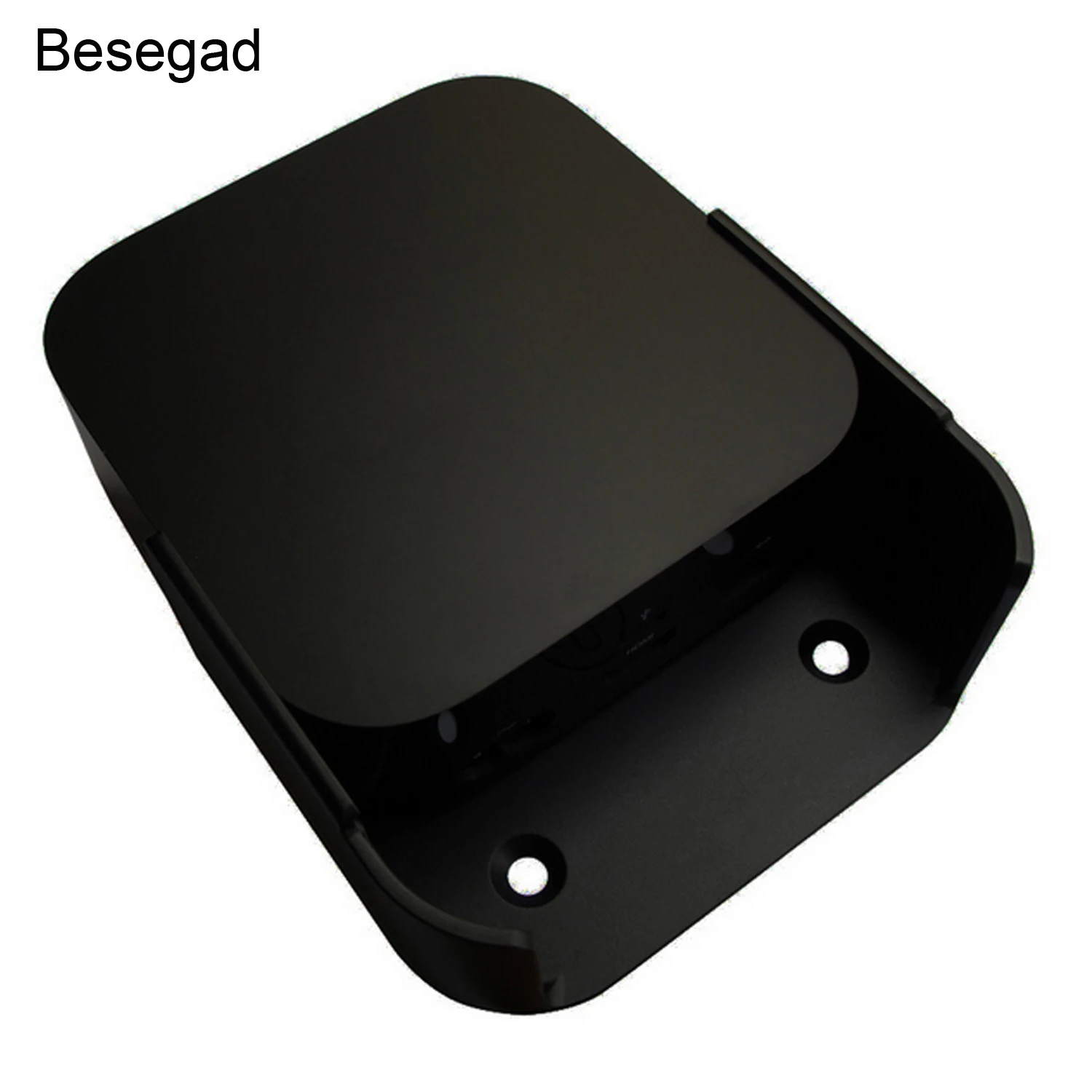 

Besegad Black Wall Mount Bracket Holder Stand Case For Apple TV 2 3 Set Top Box Accessories
