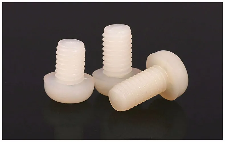 

GB818-85 Nylon screws round head screws M2 M2.5 M3 M4 M5 M6 screw white blot Plastic PM screws