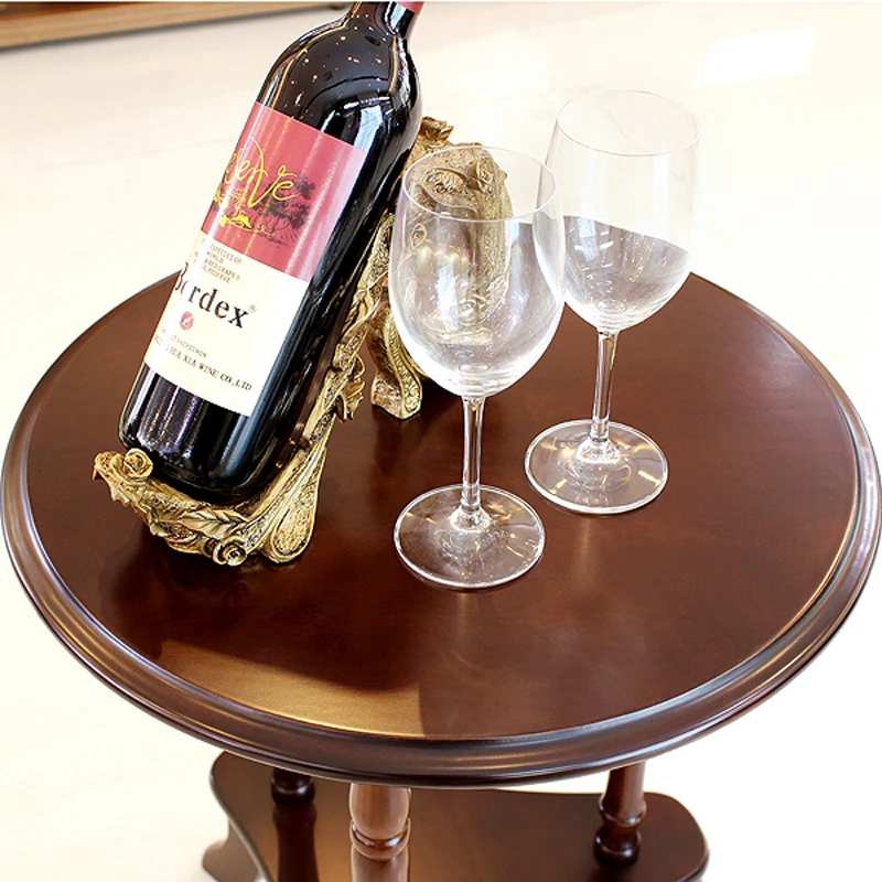 Wooden Round Coffee Table End Table