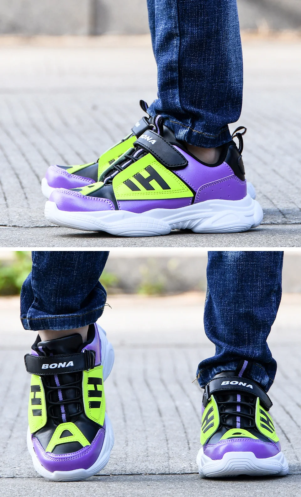 Meninos de Couro de Alta Sapatos da Moda Sapatos de Moda ao ar Bona Primavera Outono Crianças Top Sneaker Sapatos Casuais Meninas Livre Esporte Trainer 2020 17 Mamãe e Bebê