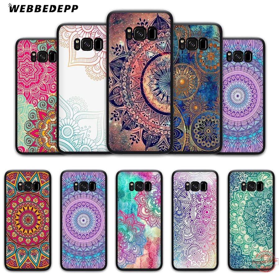 WEBBEDEPP мягкий чехол с цветком мандалы для Samsung A6 A7 A8 A9 J6 2018 S6 S7 S8 S9 S10E S20 Ultra Note 8 9 10 Lite