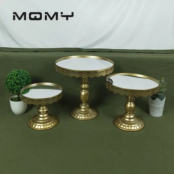 

Gold Mirror wedding cake stand Metal cupcake stand Grand design baking love wedding party dessert table decoration