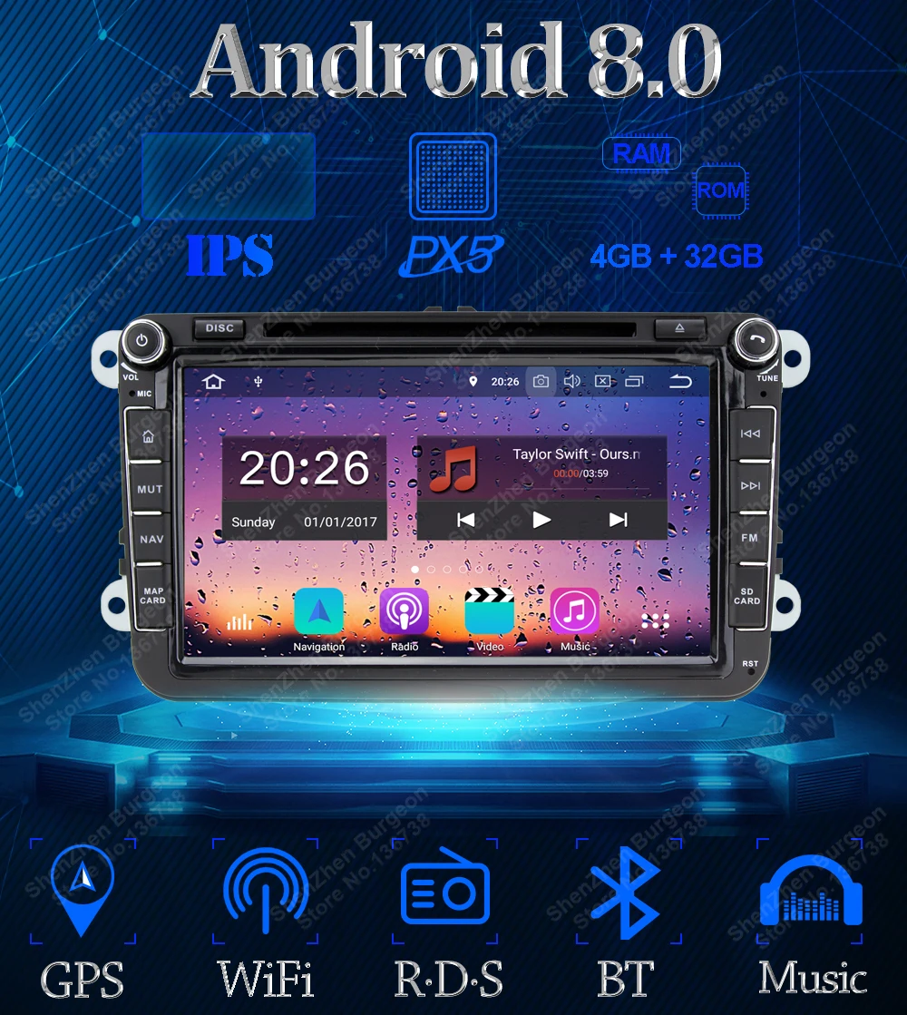 Sale IPS Octa Core 4GB RAM 32GB ROM Android 8.0 Car DVD for VW Passat GOLF Tiguan Jetta Seat Altea XL Leon Skoda Octavia GPS Radio 4 Sale IPS Octa Core 4GB RAM 32GB ROM Android 8.0 Car DVD for VW Passat GOLF Tiguan Jetta Seat Altea XL Leon Skoda Octavia GPS Radio 4