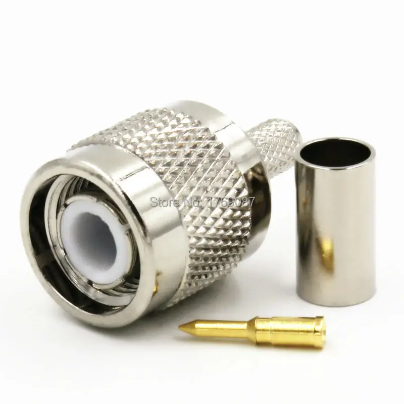 

10PCS TNC Male Plug Crimp RG58 RG142 RG223 LMR195 50-3 Cables RF Connector
