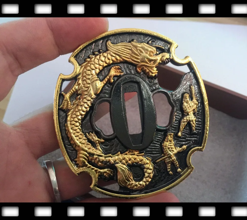 Сплав Tsuba аксессуар для катаны Handguard для японского меча Wakizashi W/Dragon Desing