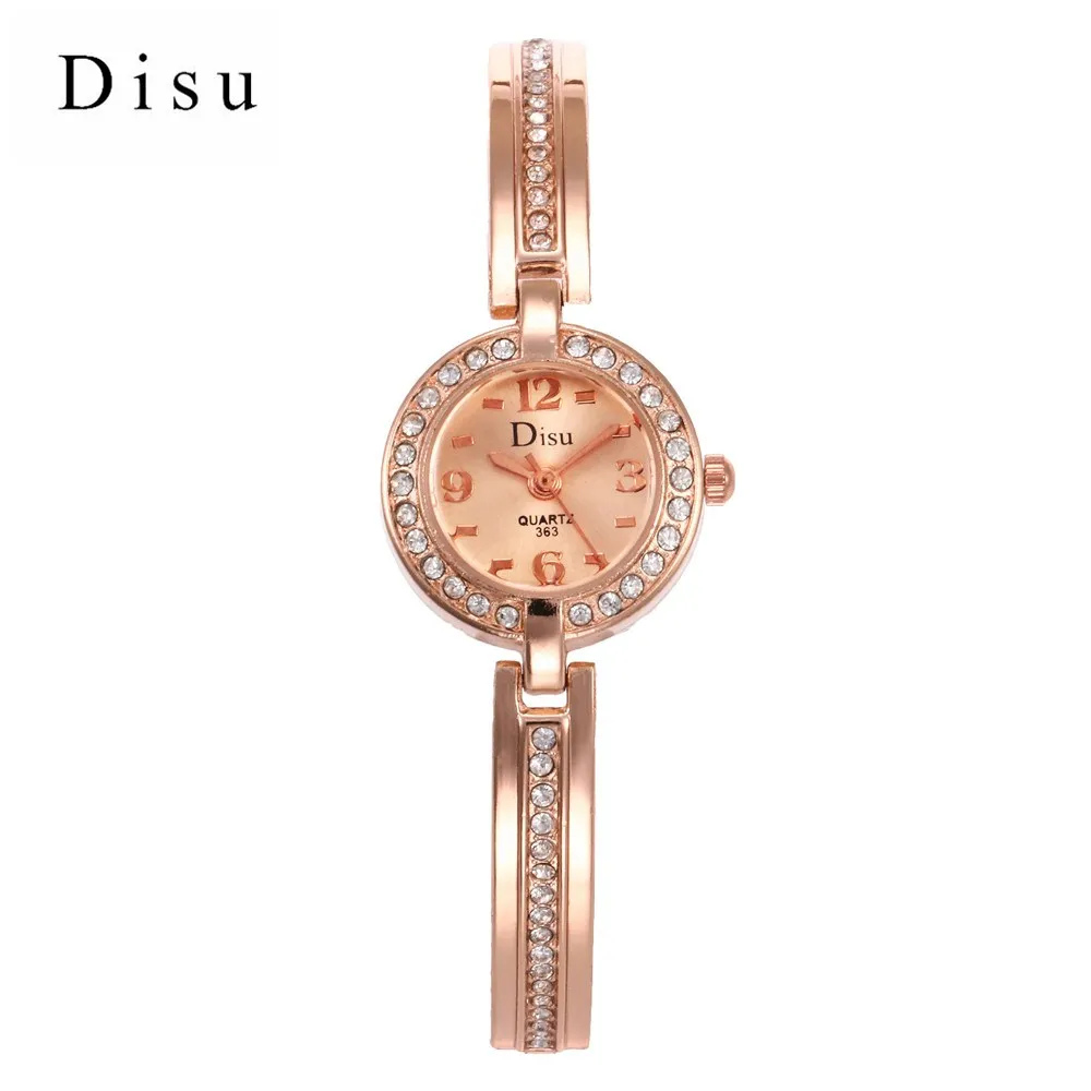 

New Elegant Women Watches Rhinestone Casual Dress Watches Fashion Women Bracelet Watch Rose Gold Ladies clock Relogio Feminino