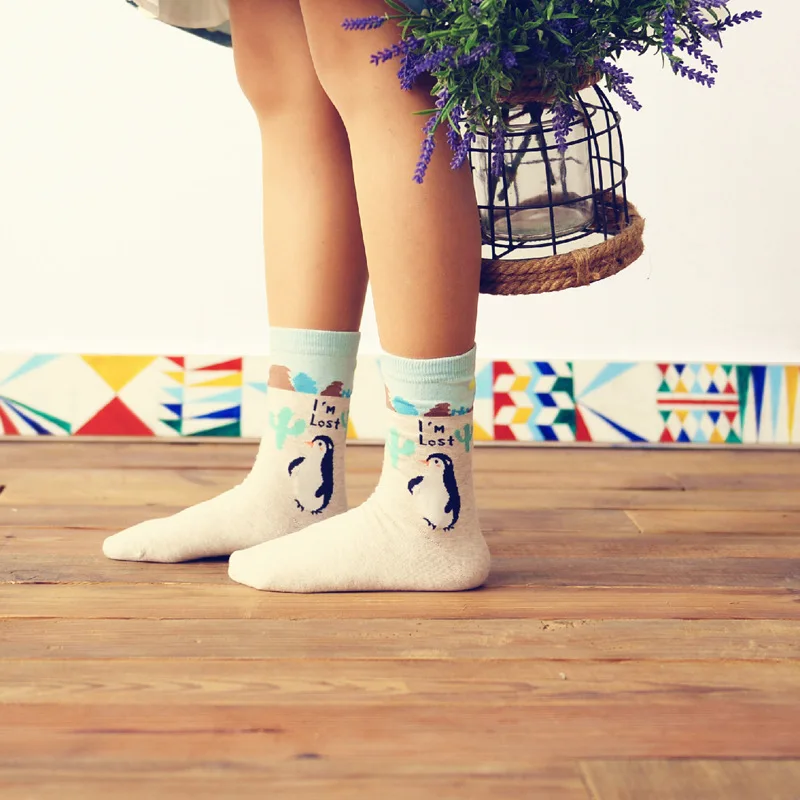 Japanese Kawaii Animal Paradise Socks Funny Cute Women Panda Milk Cow Hedgehog Penguin Polar Bear Sheep Rabbit Cartoon Socks
