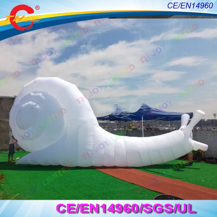

free shipping to door! Giant inflatable snail cartoon/fairy white inflatable snail for advertising