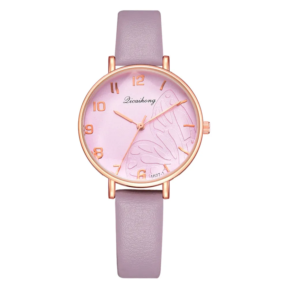 Fashionable Quartz Ladies Convex Glass Leather Clock Wrist watch Fashionable Quartz Ladies Convex Glass Leather Clock Wrist watch