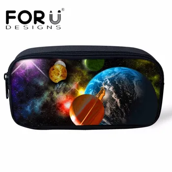 

FORUDESIGNS Galaxy Pencil Cases for Children Vintage Women Cosmetic Bag School Supplies Stationery Kids Boys Gift Pen Bags Case