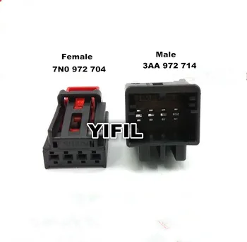 

4sets/lot 4 Pin/Way Female Male Car Taillight Chair Connector Plug For VW Sagitar Magotan Golf Tail lamp 3AA972714 7N0972704