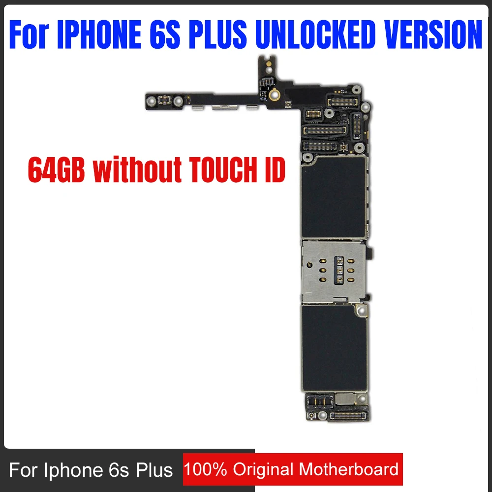 

With IOS System for iphone 6s plus Mainboard,64gb Original unlocked for iphone 6s plus Motherboard without Touch ID,good quality