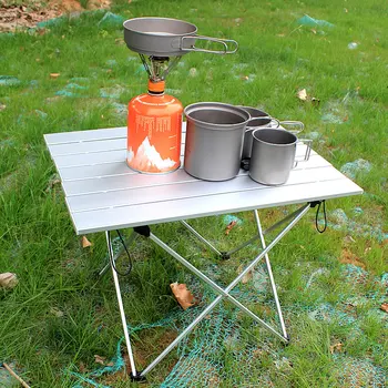 

Lightweight Aluminum Foldable Table Portable Ultra-Light Card Table with Carrying Pouch