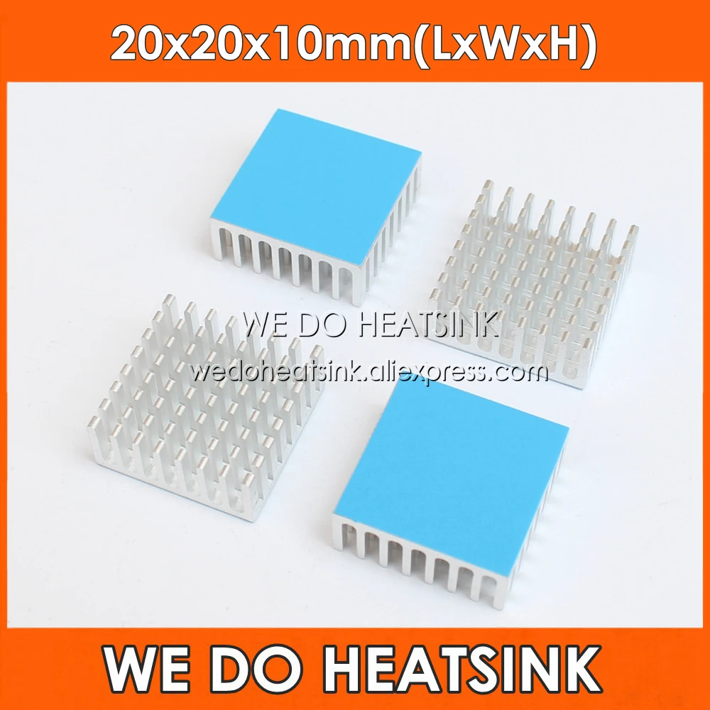 20x20x10mm radiador de alumínio de prata ic