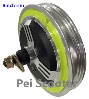 

8 inches rim double axles brushless gearless dc hub wheel motor for ebike scooter,can fit 12inch tyre phub-219