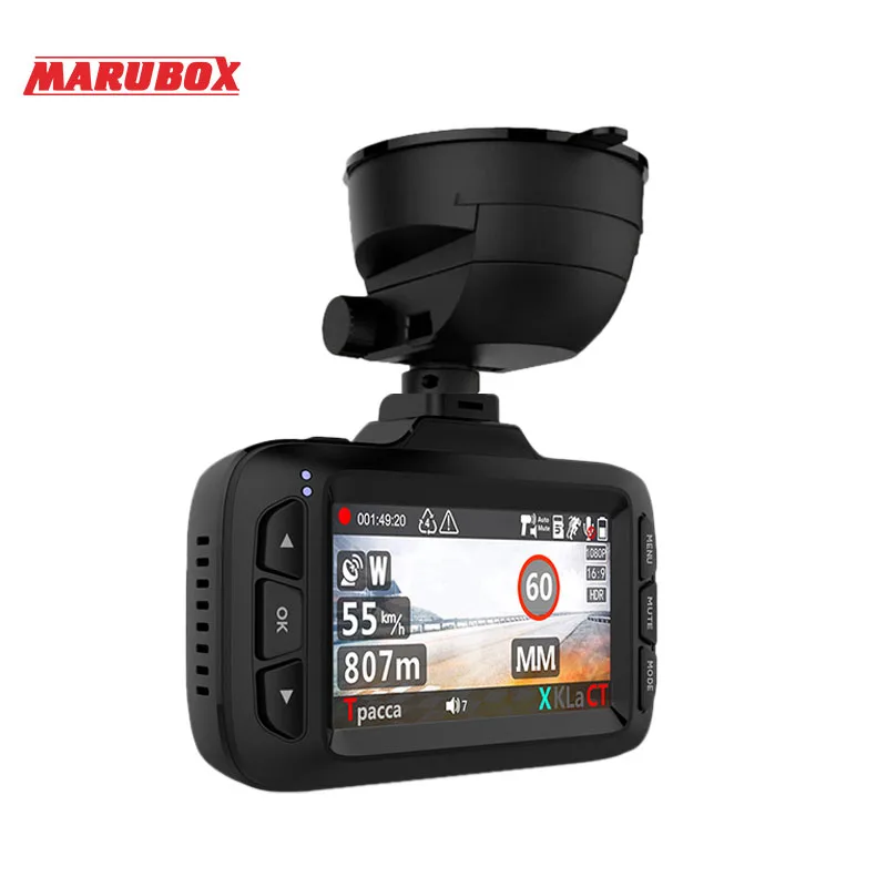 MARUBOX M650R Signatur 2019 новый автомобильный dvr антирадар gps 3 в 1 тире камера Супер HD 1296 P