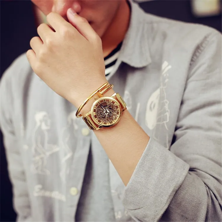 

Gofuly 2019 New Luxury Watch Fashion Stainless Steel Watch for Man Quartz Analog Wrist Watch Orologio Uomo erkek kol saati