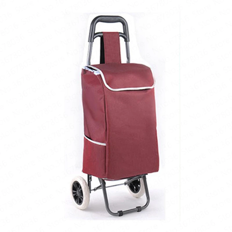 Двухколесная Тележка для покупок складная тележка для багажа переносная ручная тележка для прицепа металлическая корзина на колесах с сумкой