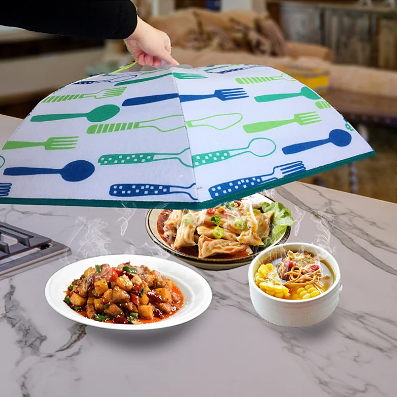 

Food Protect Cover Keep Warm Vegetable Cover Folding Aluminum Foil Insulation Cover Kitchen Gadget Tool Foldable Bowl Cover 214
