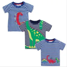 18 мес.-6 лет, летняя одежда для мальчиков с вышивкой «прыжки», хлопковая детская одежда, Детская футболка для мальчиков